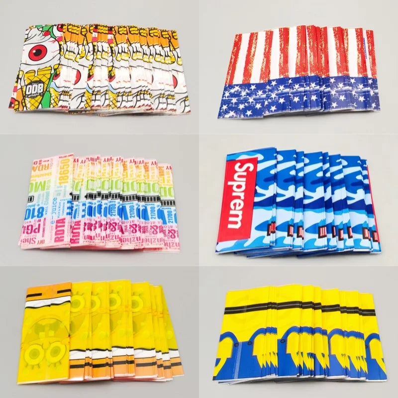 10pcs/100pcs 21700 Battery PVC Heat Shrink Film Insulation Skin Wrap Heatproof Sleeve for Lithium Battery DIY Protection