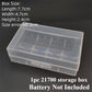 1PC Frosted White PP Battery Storage Box | Fits 18650/21700/26650 Batteries