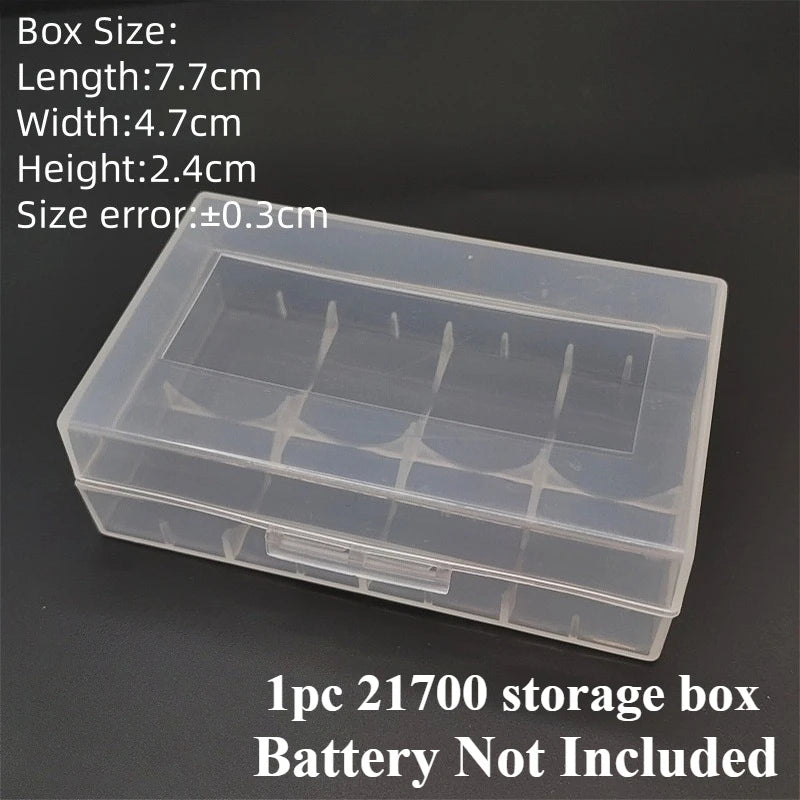 1PC Frosted White PP Battery Storage Box | Fits 18650/21700/26650 Batteries