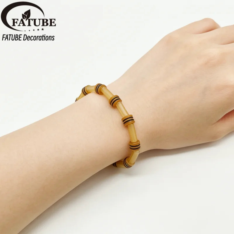 FATUBE Tube Spacer Beads Metal Plastic Loose Beads Multi Color DIY Handmade Bracelet Jewelry Making Kit With Elastic Thread