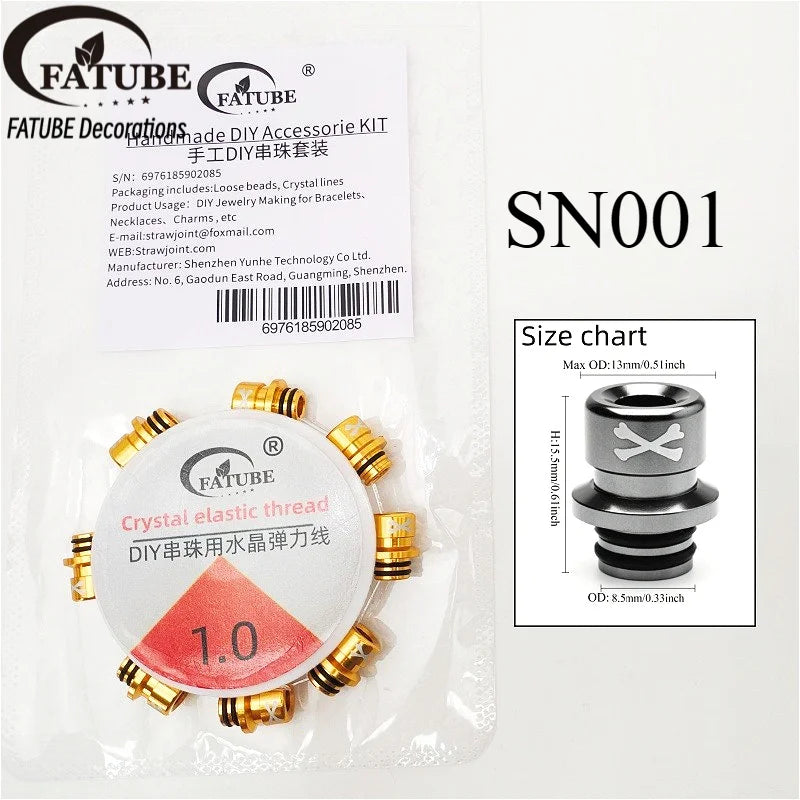 Multicolor Round Aluminum Loose Beads with Crystal Elastic Thread Handmade DIY Beading Kit for Bracelet Necklace Jewelry Making