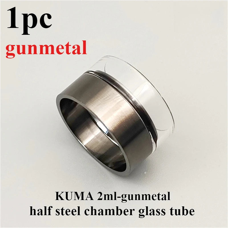 1PC Full steel chamber half steel chamber straight tube for KUMA 2ml 4.5ml 6ml KUMA nano Kit 2ml 6ml Hardware Accessories