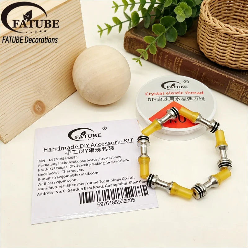 FATUBE Metal Plastic Spacer Beads DIY Bracelet Necklace Making Jewelry Accessories Handmade Craft Beads