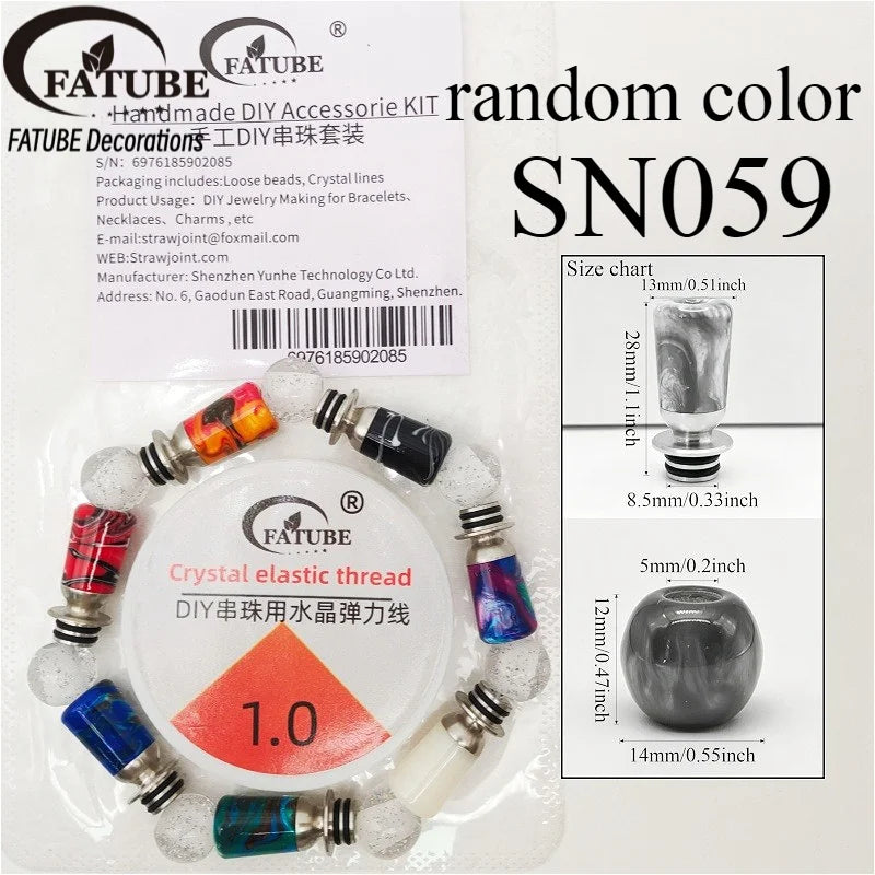 FATUBE Metal Resin Bead Set DIY Bracelet Making Kit Thread Loose Spacer Bead for Handmade Jewelry Necklaces Charm Craft Supplies