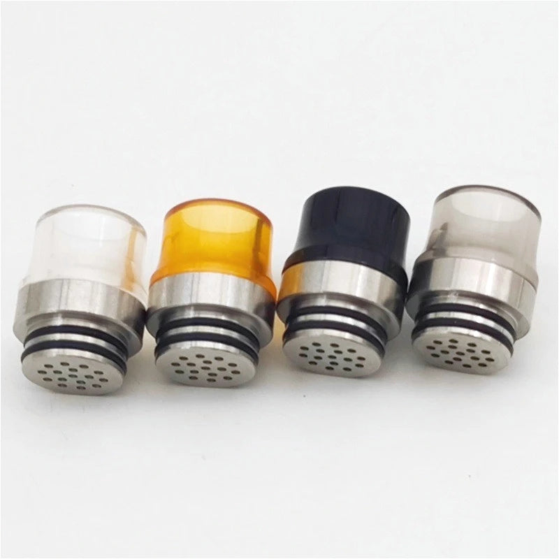 1PC 810 Acrylic Stainless Steel Drip Tip with Holes, Anti-Spitback Straw Joint