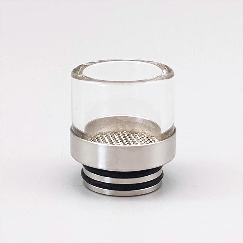 1PC 510 810 Mouthpiece with Filter Screen Stainless Steel Glass Wide-bore Straw Joint