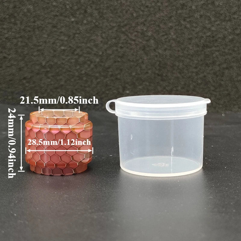 Honeycomb Marbled Resin Cylinder Sleeve Round Tabletop Display Stand DIY Craft Ornament Accessories for TFV12 Prince 8ml