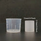 Plastic High Temperature Glossy Tube with Measuring Cup - For Measuring/Storing Small Amounts of Liquid