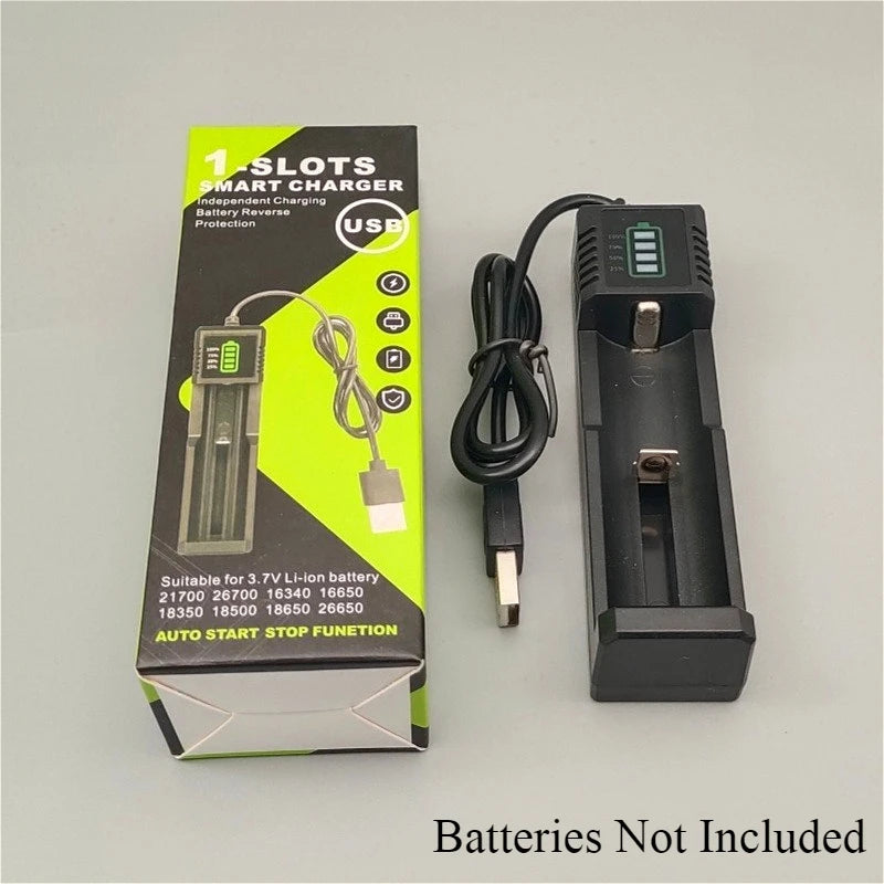21700 4.2V Lithium Battery Charger for USB Single-slot, Dual-slot and Quad-slot Flashlights, Hair Clippers and Megaphones
