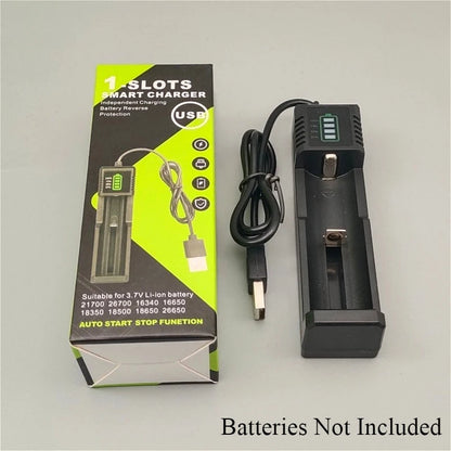21700 4.2V Lithium Battery Charger for USB Single-slot, Dual-slot and Quad-slot Flashlights, Hair Clippers and Megaphones