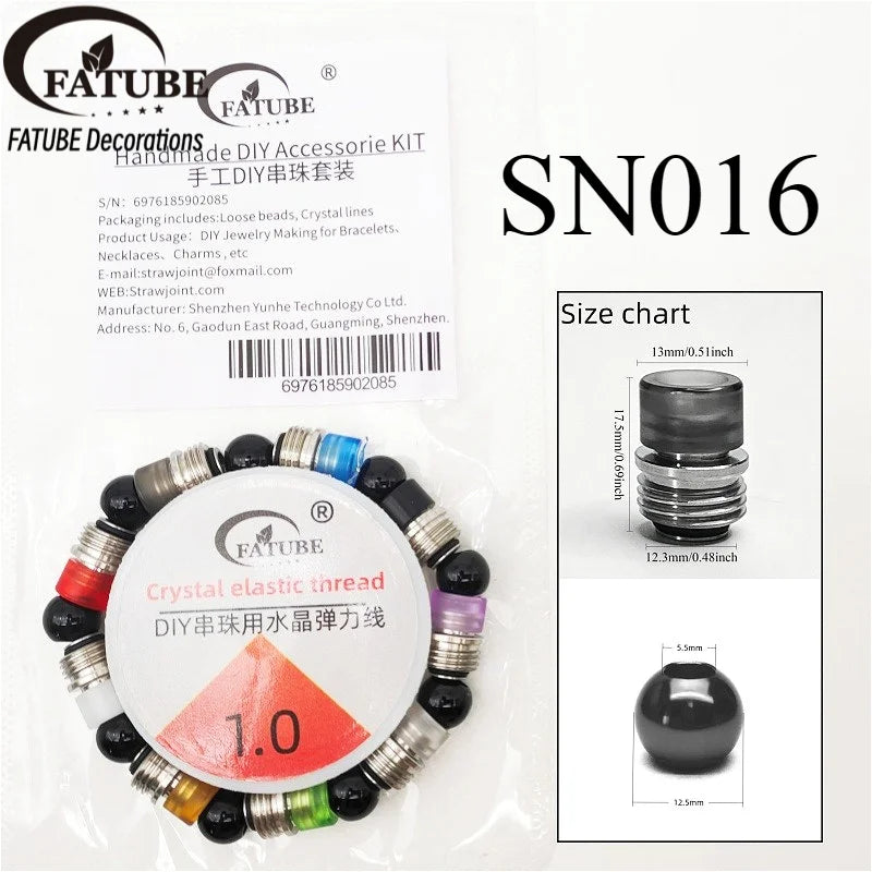 FATUBE DIY Bracelet Making Beads Mixed Metal Acrylic Spacer Beads for Personalized Jewelry Handmade Gifts Necklaces DIY Projects