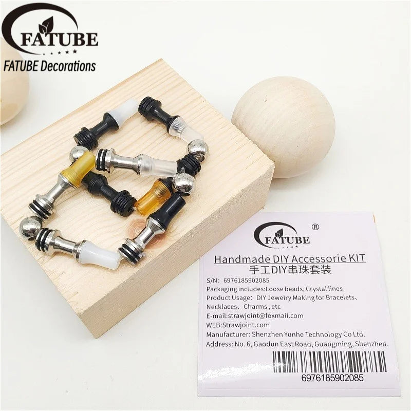 FATUBE Metal Plastic Spacer Beads DIY Bracelet Necklace Making Jewelry Accessories Handmade Craft Beads