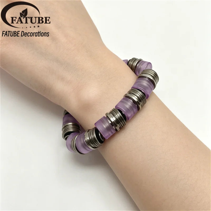 FATUBE DIY Bracelet Making Beads Mixed Metal Acrylic Spacer Beads for Personalized Jewelry Handmade Gifts Necklaces DIY Projects