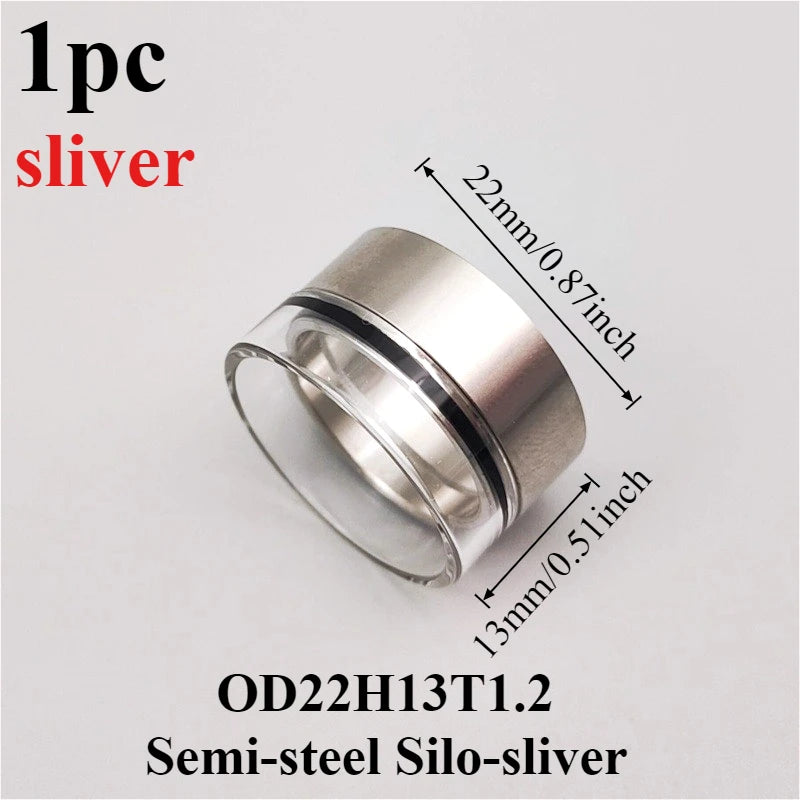 1PC Black Silver Multi-Size Semi-Steel Silo Straight Glass Tube Hardware Accessories