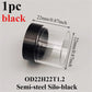 1PC Black Silver Multi-Size Semi-Steel Silo Straight Glass Tube Hardware Accessories