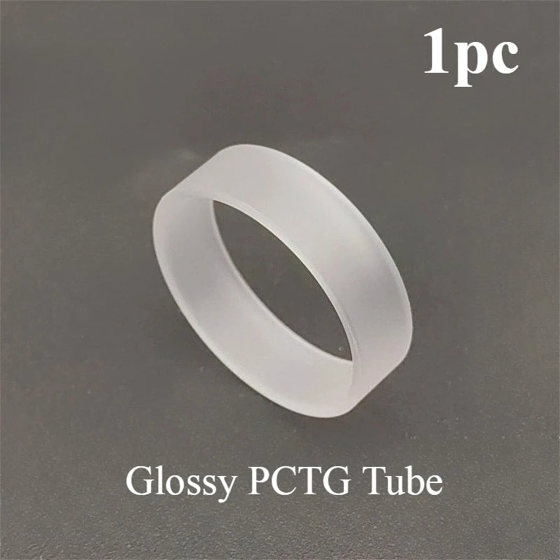 Clear Black Straight Bubble Glass Tube PCTG Glossy Knurling Tube for Kuma 2ml 4.5ml 6.5ml KUMA Combi Tank 2ml 4ml Accessory