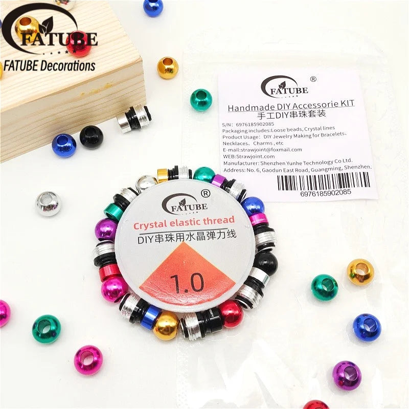 DIY Bracelet Making Spacer Beads Anodized Aluminum Screw Loose Beads for Jewelry Making Handmade Wristband Accessories