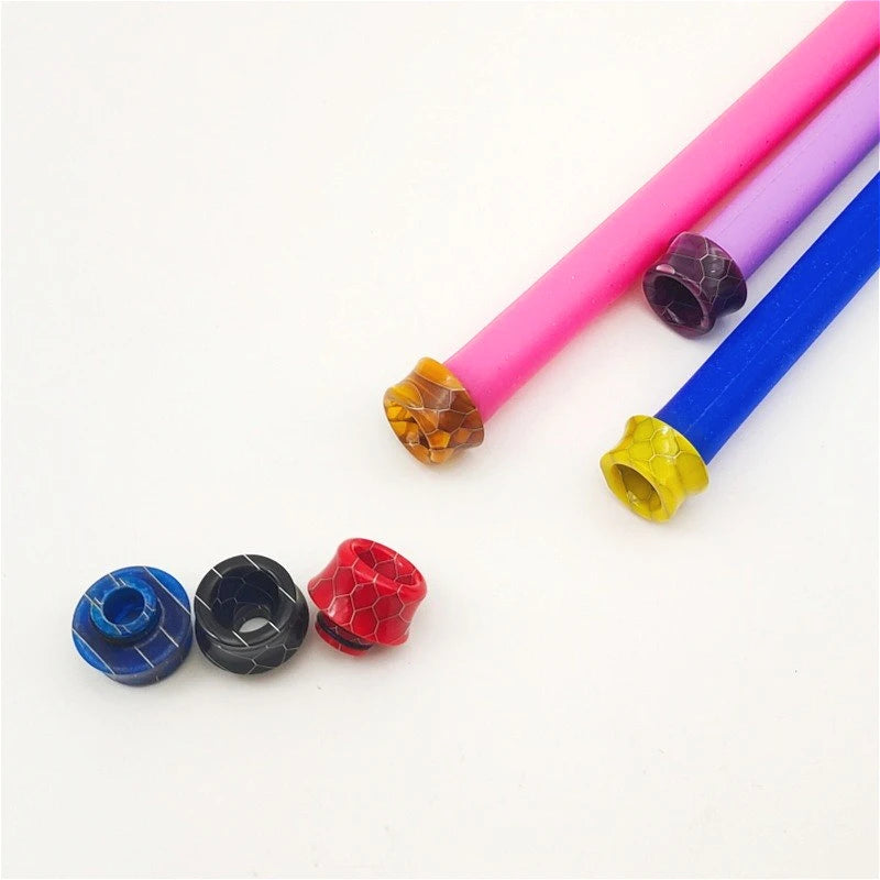 1PC 510 Drip Nozzle Resin Snake Pattern Straw Joint