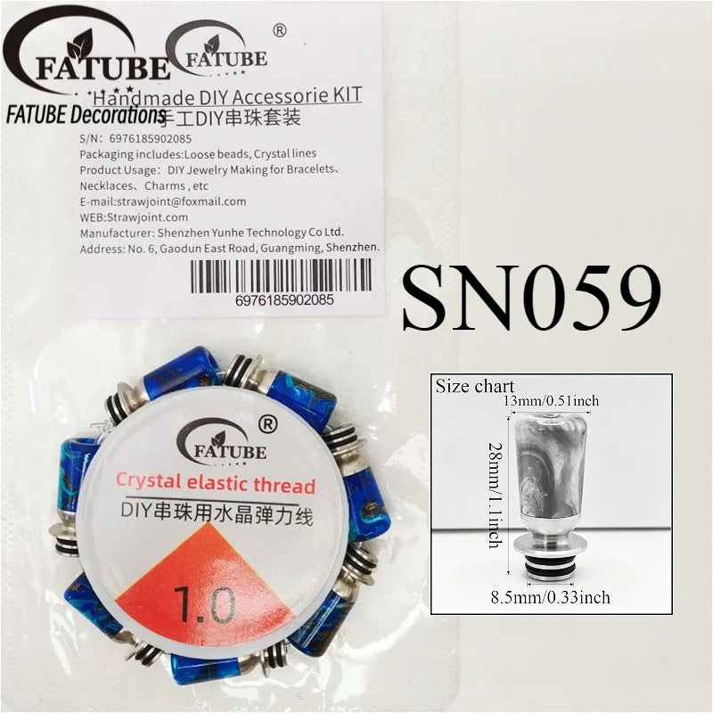 FATUBE Metal Resin Bead Set DIY Bracelet Making Kit Thread Loose Spacer Bead for Handmade Jewelry Necklaces Charm Craft Supplies