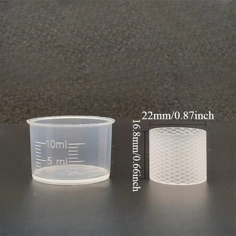 High-Temp Plastic Knurling Straight Tube Measuring Cups for Precise measurement of small-dose liquids