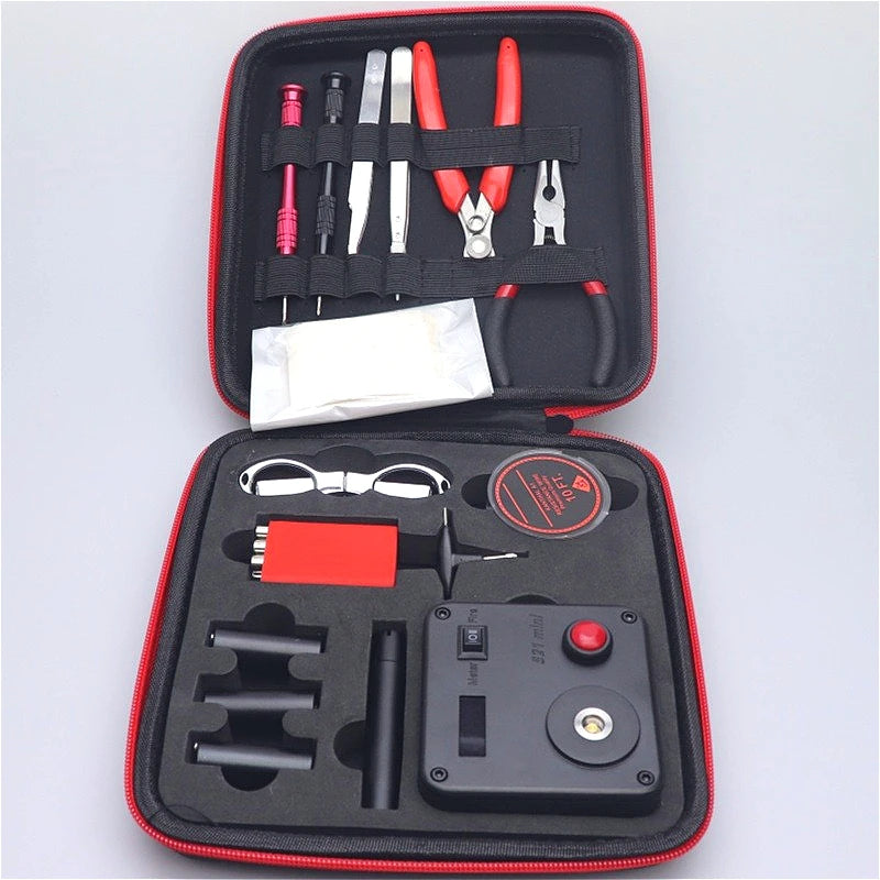 Portable V3 DIY Tool Kit with Wire Cutters, Precision Tweezers & Essential Accessories for Atomizer Coils Winding/Repair