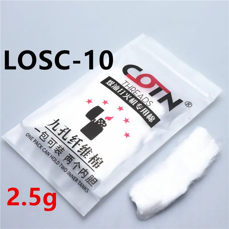 COTN THREADS Lighter Cotton Replacement Accessories Organic Oil‑Wicking Laces Sheet‑Shaped Cotton Balls Flint Stones