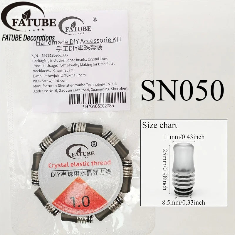 FATUBE Metal Plastic Spacer Bead DIY Bracelet Making Kit Handmade Jewelry Making Loose Bead for Necklace Charm Craft Accessories