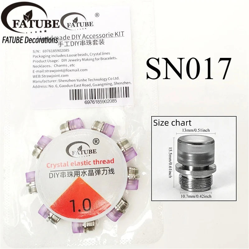 FATUBE Multicolor Acrylic & Stainless Steel Beads, DIY Jewelry Accessories for Bracelets, Necklaces, Charms and Handmade Crafts