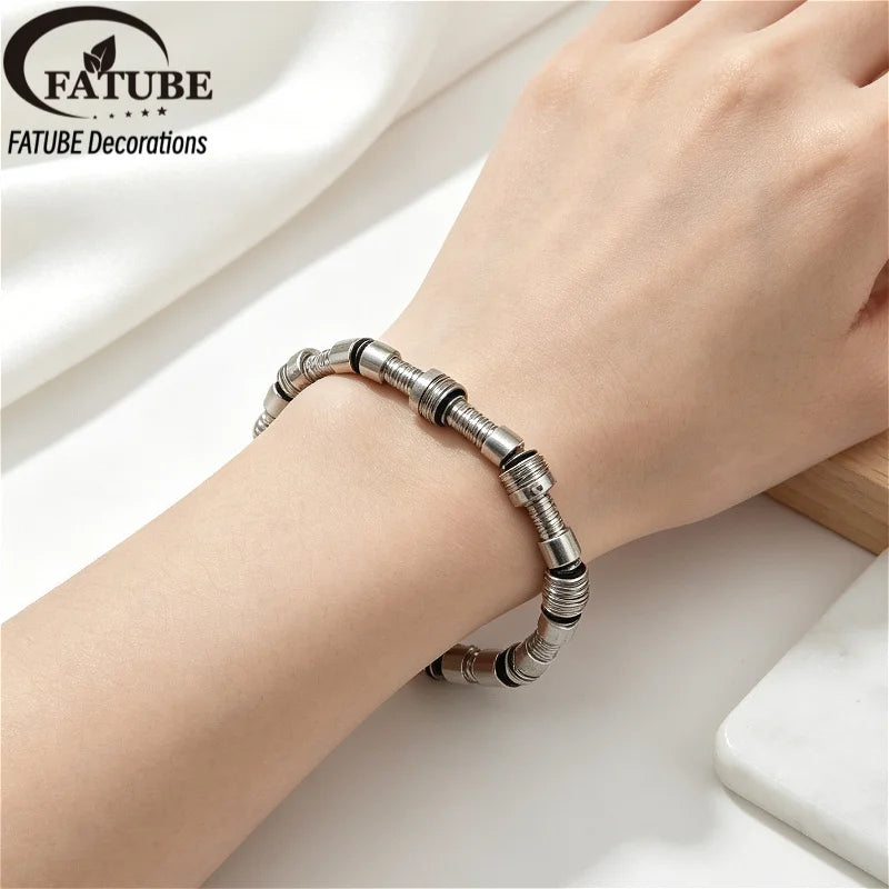 FTUBE Metal Spacer Beads Kit 1.0mm Crystal Elastic Thread DIY Bracelet Necklace Handmade Jewelry Loose Beads Charms Supplies