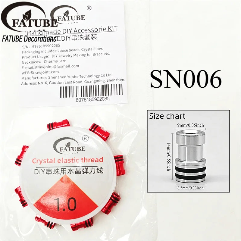 FATUBE Mixed Color Aluminium Column Beads DIY Handmade Jewelry Findings for Bracelet Craft Making Supplies
