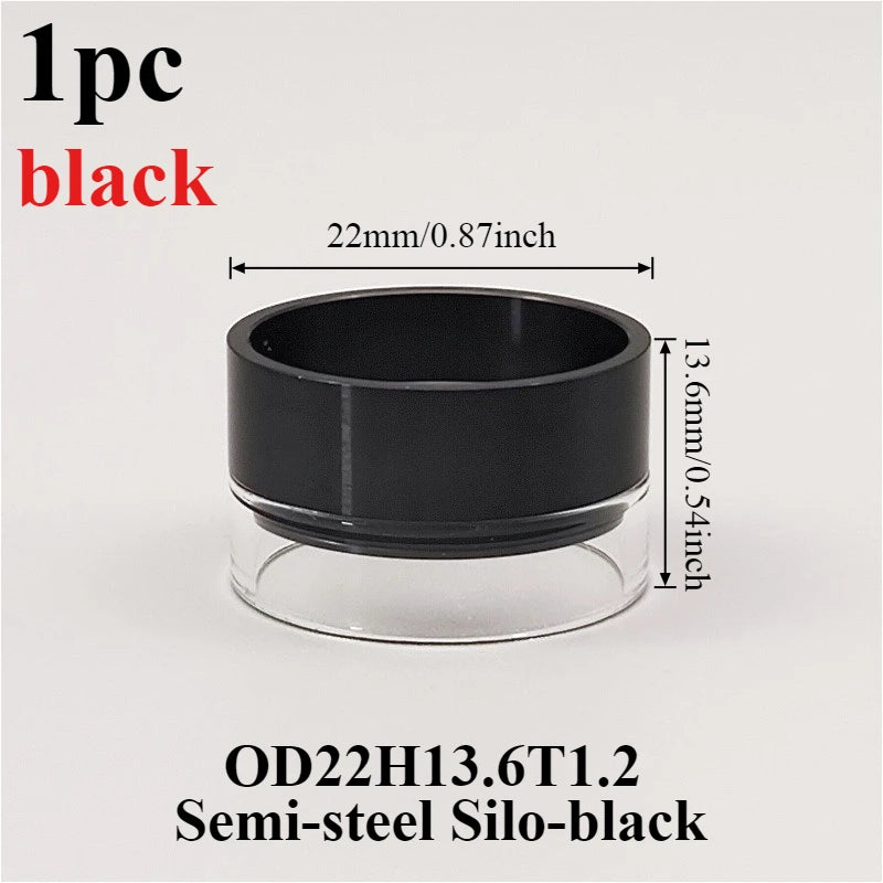 1PC Black Silver Multi-Size Semi-Steel Silo Straight Glass Tube Hardware Accessories