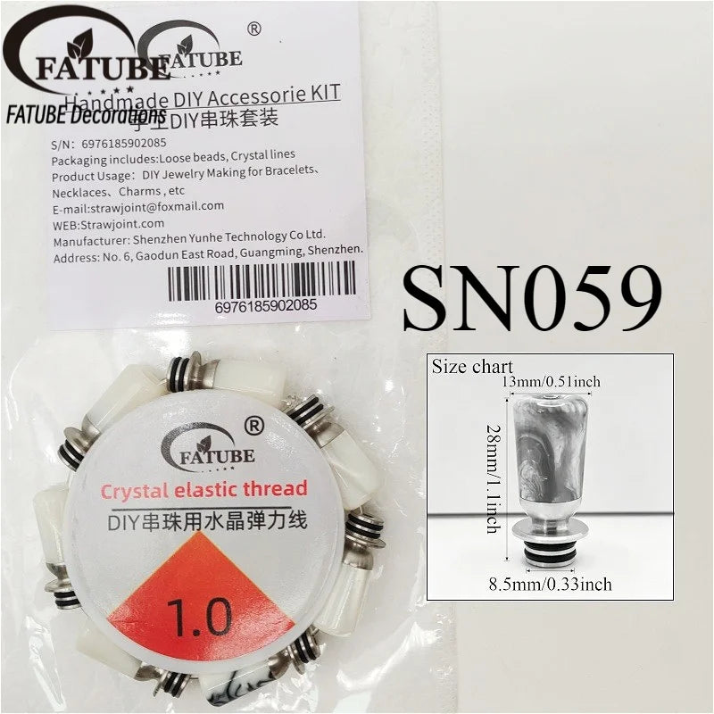 FATUBE Metal Resin Bead Set DIY Bracelet Making Kit Thread Loose Spacer Bead for Handmade Jewelry Necklaces Charm Craft Supplies