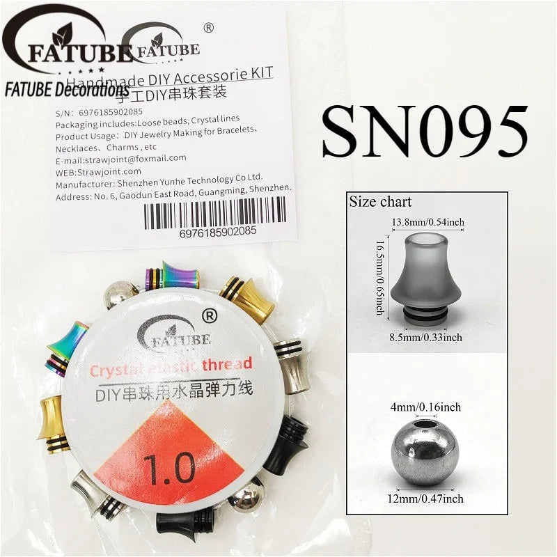FATUBE Umbrella Shape Metal Plastic Spacer Beads Kit With Elastic Thread DIY Bracelet Necklace Handmade Jewelry Making Accessory