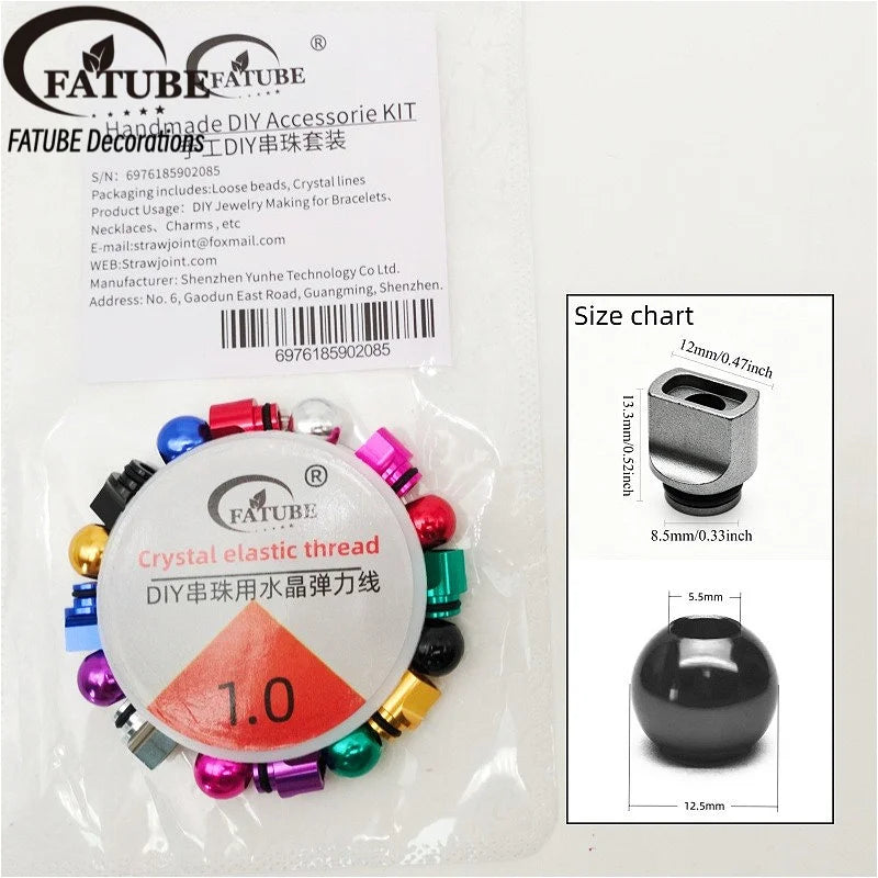 FATUBE Multicolor Irregular Aluminum Spacer Beads Metal Loose Beads DIY Bracelet Making Parts Handmade Steampunk Jewelry Part