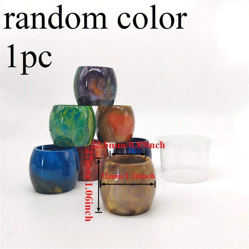Honeycomb Marbled Resin Cylinder Sleeve Fat Tube Decorative Display Holder Round Resin Tube Accessories for Display Ornament