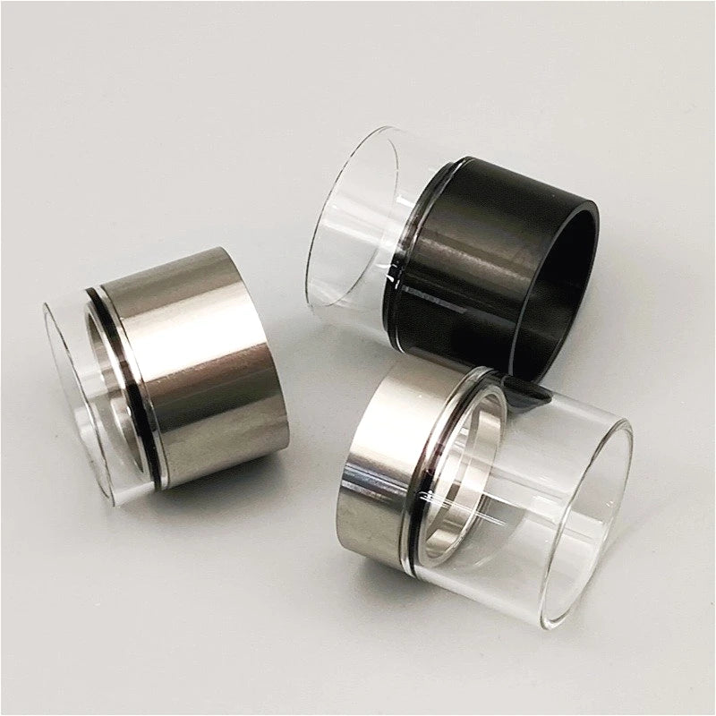 1PC Black Silver Multi-Size Semi-Steel Silo Straight Glass Tube Hardware Accessories