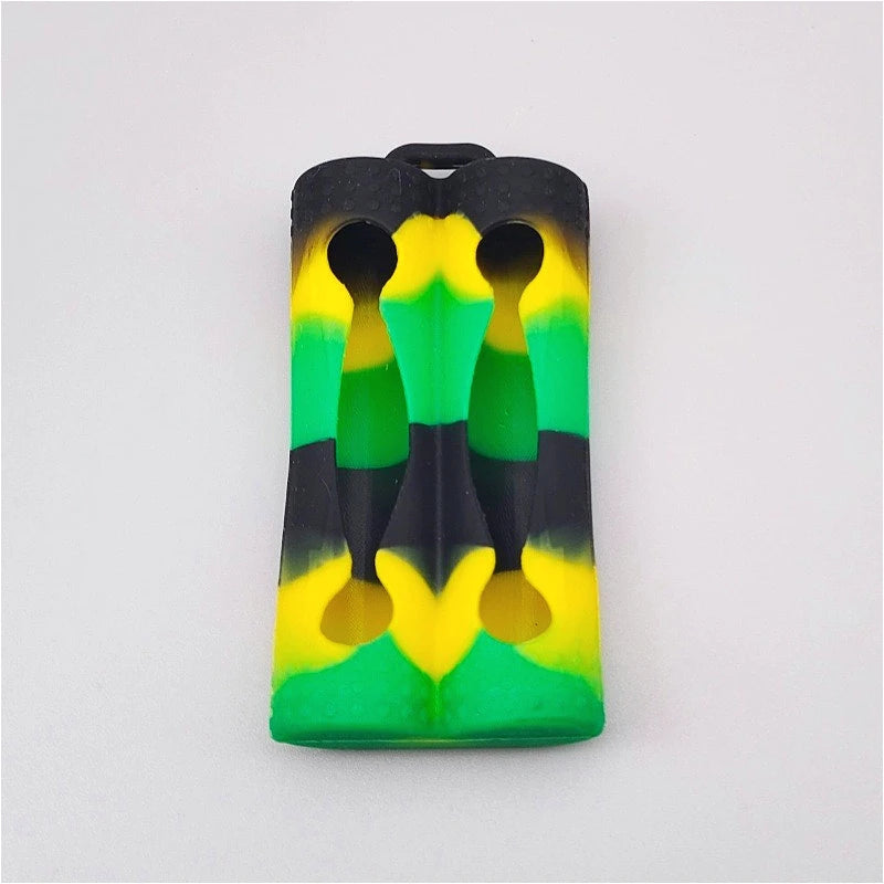 1PC 18650 Dual-Battery Silicone Sleeve, Storage & Decoration Anti-Slip Shockproof Protective Cover