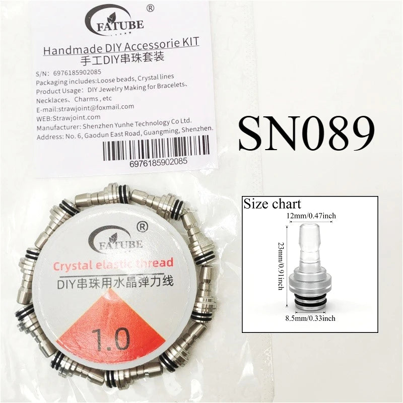 FATUBE Industrial Spacer Bead DIY Bracelet Making Kit Crystal Elastic Thread Handmade Jewelry Part for Wristband Necklace Charms