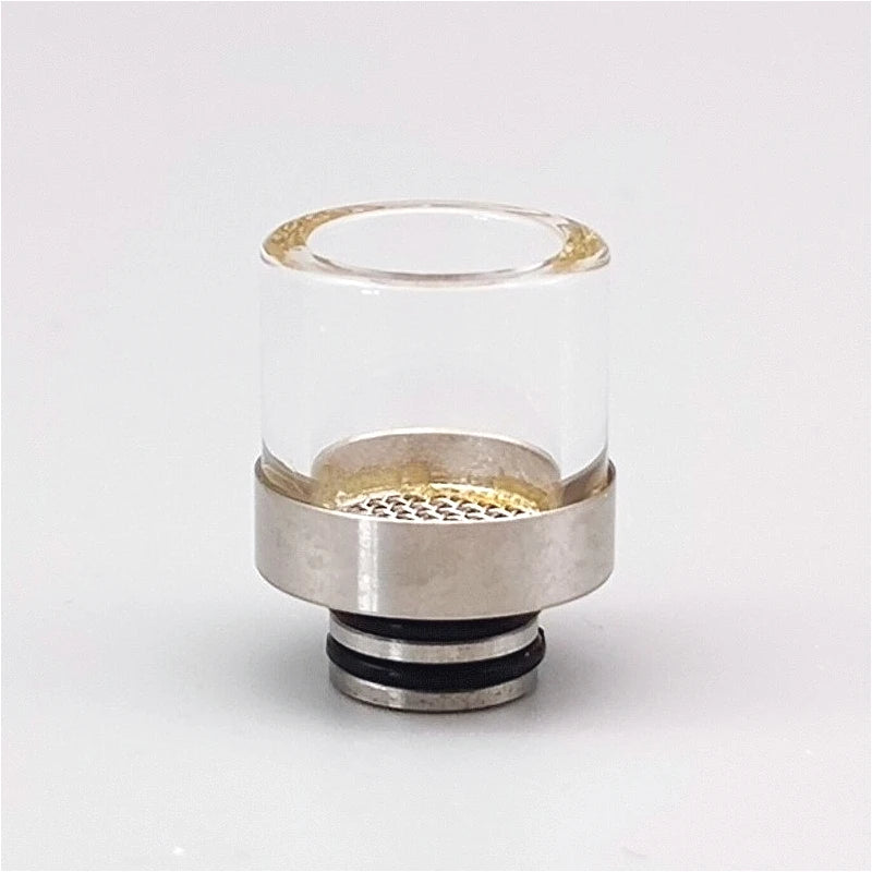 1PC 510 810 Mouthpiece with Filter Screen Stainless Steel Glass Wide-bore Straw Joint