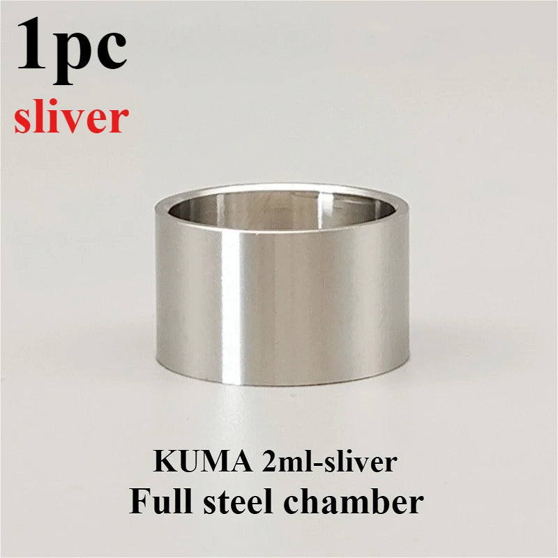 1PC Full steel chamber half steel chamber straight tube for KUMA 2ml 4.5ml 6ml KUMA nano Kit 2ml 6ml Hardware Accessories