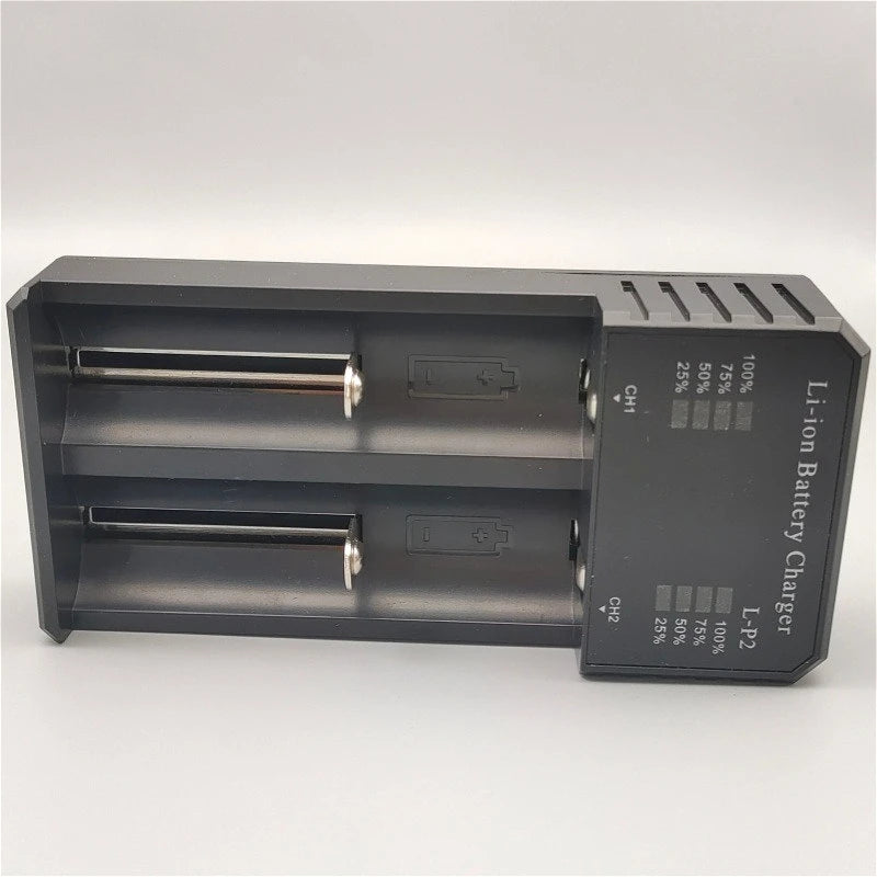 New Version 3.6V/3.7V Multi-Function Dual-Slot Lithium Battery Charger USB Type-C Port