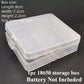 1PC Frosted White PP Battery Storage Box | Fits 18650/21700/26650 Batteries