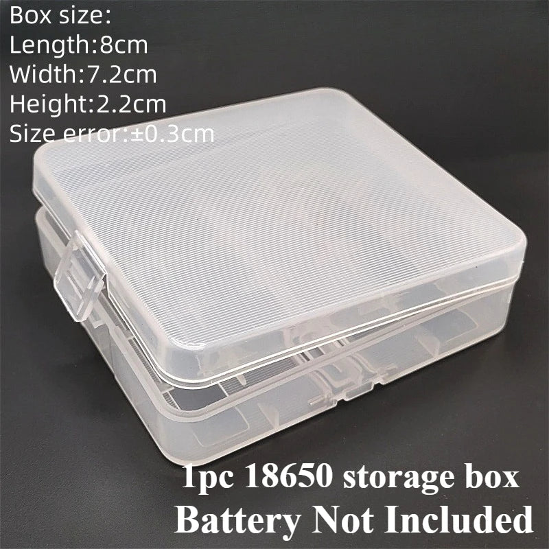 1PC Frosted White PP Battery Storage Box | Fits 18650/21700/26650 Batteries