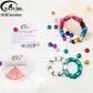 Multicolor Round Aluminum Loose Beads with Crystal Elastic Thread Handmade DIY Beading Kit for Bracelet Necklace Jewelry Making
