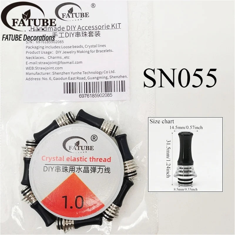 FATUBE DIY Jewelry Making Tube Beads Kit Metal Plastic Spacer Beads Elastic Thread for Bracelet Necklace Handmade Jewelry Parts