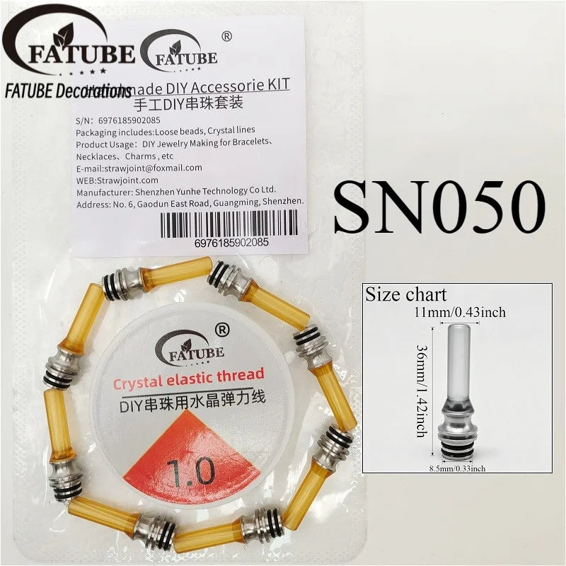 FATUBE Metal Plastic Spacer Bead DIY Bracelet Making Kit Handmade Jewelry Making Loose Bead for Necklace Charm Craft Accessories