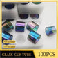 100PCS Semirainbow Half Straight Rainbow Bubble Glass Tube Customization Remark Model or Size(OD ID T H) ABCD