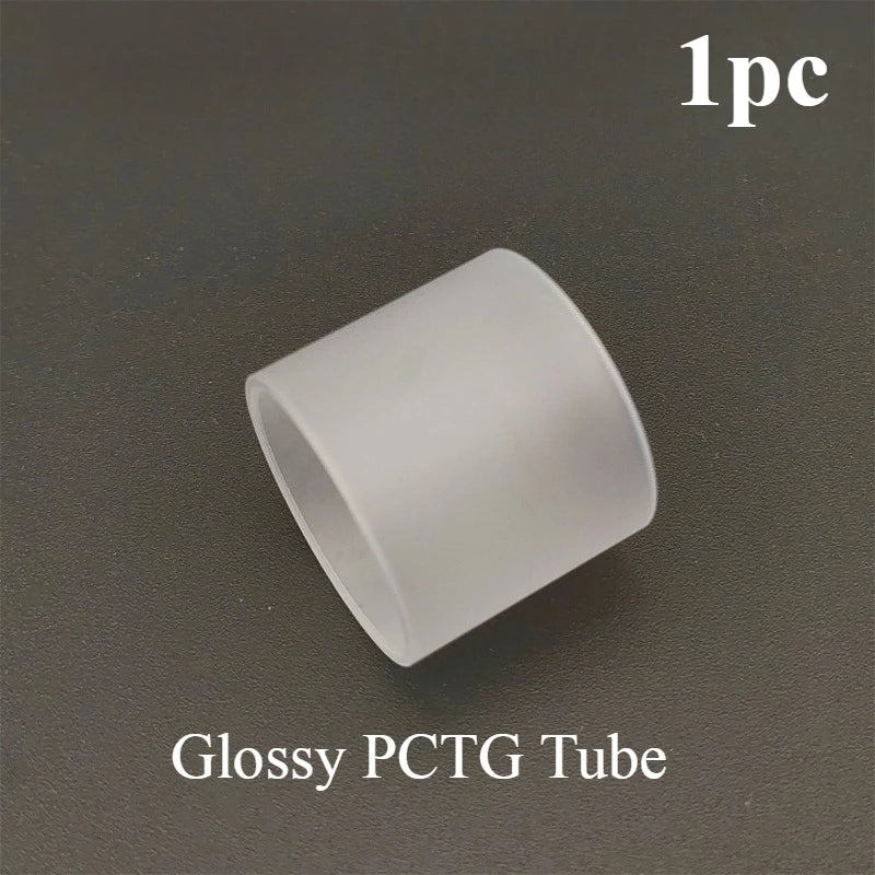 Clear Black Straight Bubble Glass Tube PCTG Glossy Knurling Tube for Kuma 2ml 4.5ml 6.5ml KUMA Combi Tank 2ml 4ml Accessory