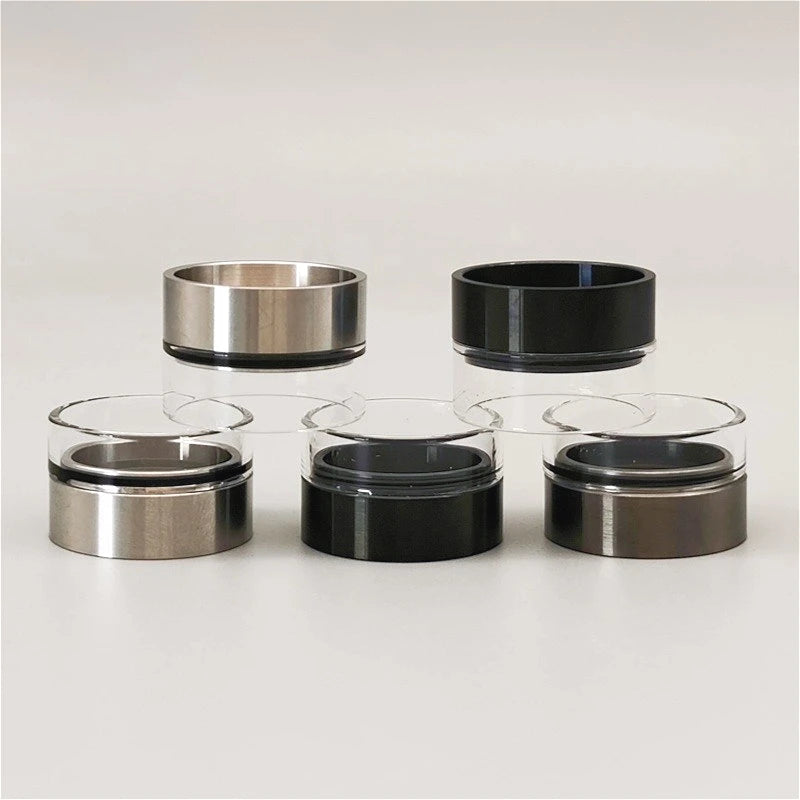 1PC Black Silver Multi-Size Semi-Steel Silo Straight Glass Tube Hardware Accessories