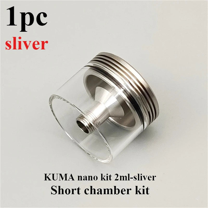 1PC Full steel chamber half steel chamber straight tube for KUMA 2ml 4.5ml 6ml KUMA nano Kit 2ml 6ml Hardware Accessories